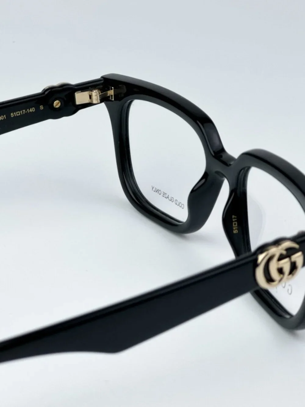 Gucci GG1536O 001 BRAND NEW Eyeglasses Black Square Women